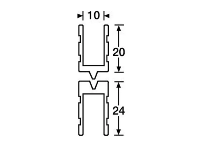 Adam Hall Hardware 6206 M - Aluminium Lid Location male for lokk *Pris per m 